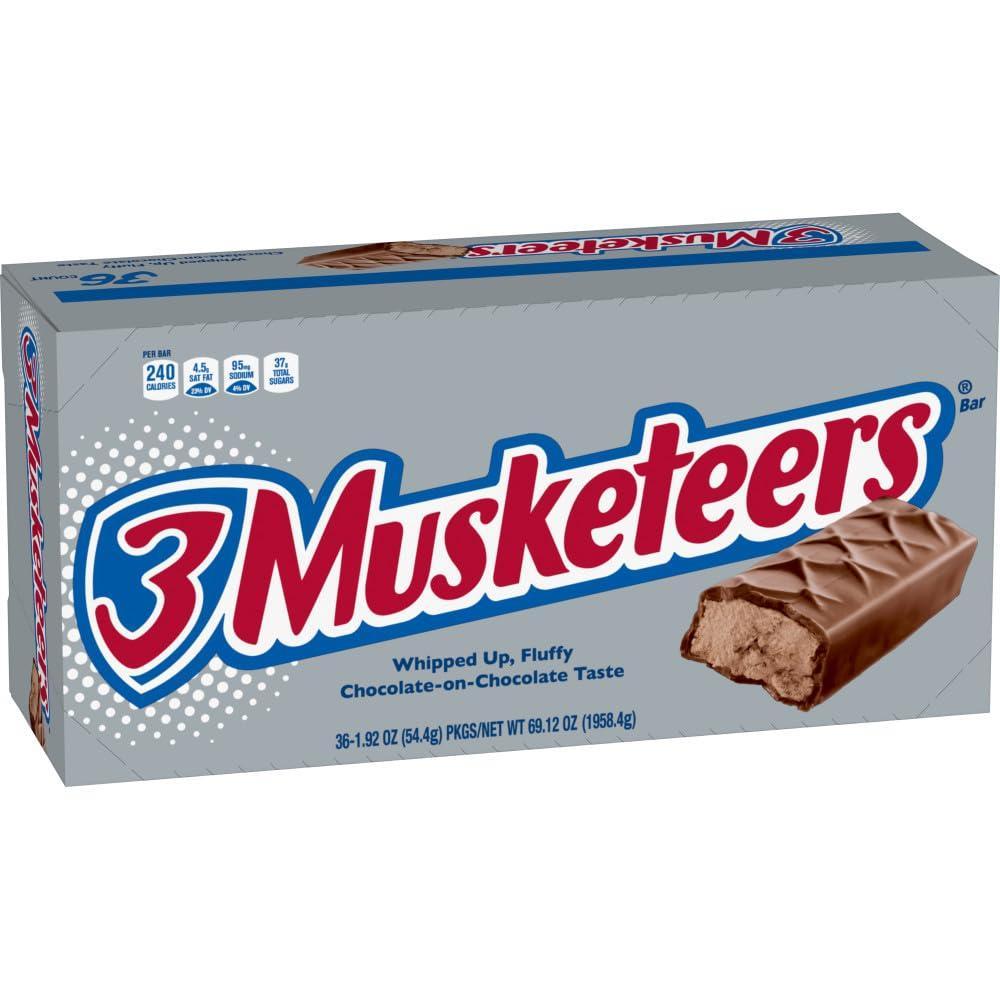 image:image3 MUSKETEERS Milk Chocolate Candy Bars  Full Size Chocolate Bars 192 oz Candy Bar Pack of 36 Bulk Box192 Ounce Pack of 36