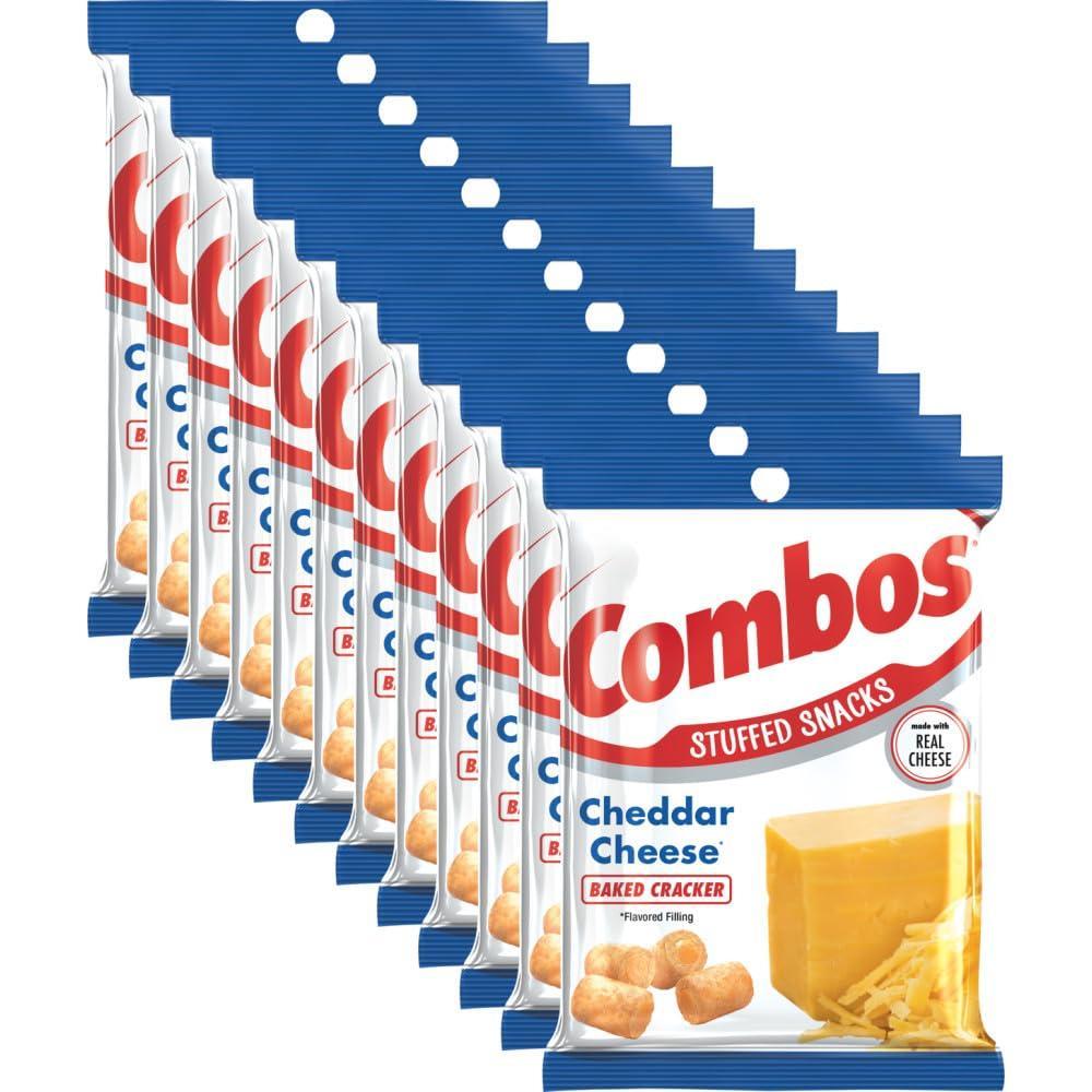 image:imageCOMBOS Cheese Snacks  Buffalo Blue Cheese and Crackers Snack Packs Baked Cracker Snack 63Ounce Bulk Bag Pack of 12Cracker  Cheddar Cheese