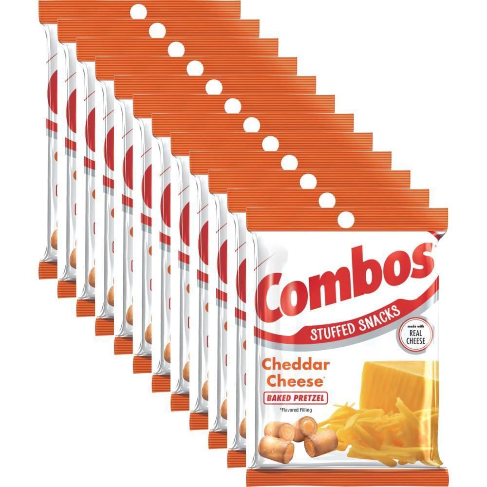 image:imageCOMBOS Cheese Snacks  Pepperoni Pizza Pretzel Baked Snack Packs Cheese Crackers Snacks 63Ounce Bag Bulk Box Pack of 12Cheddar Cheese