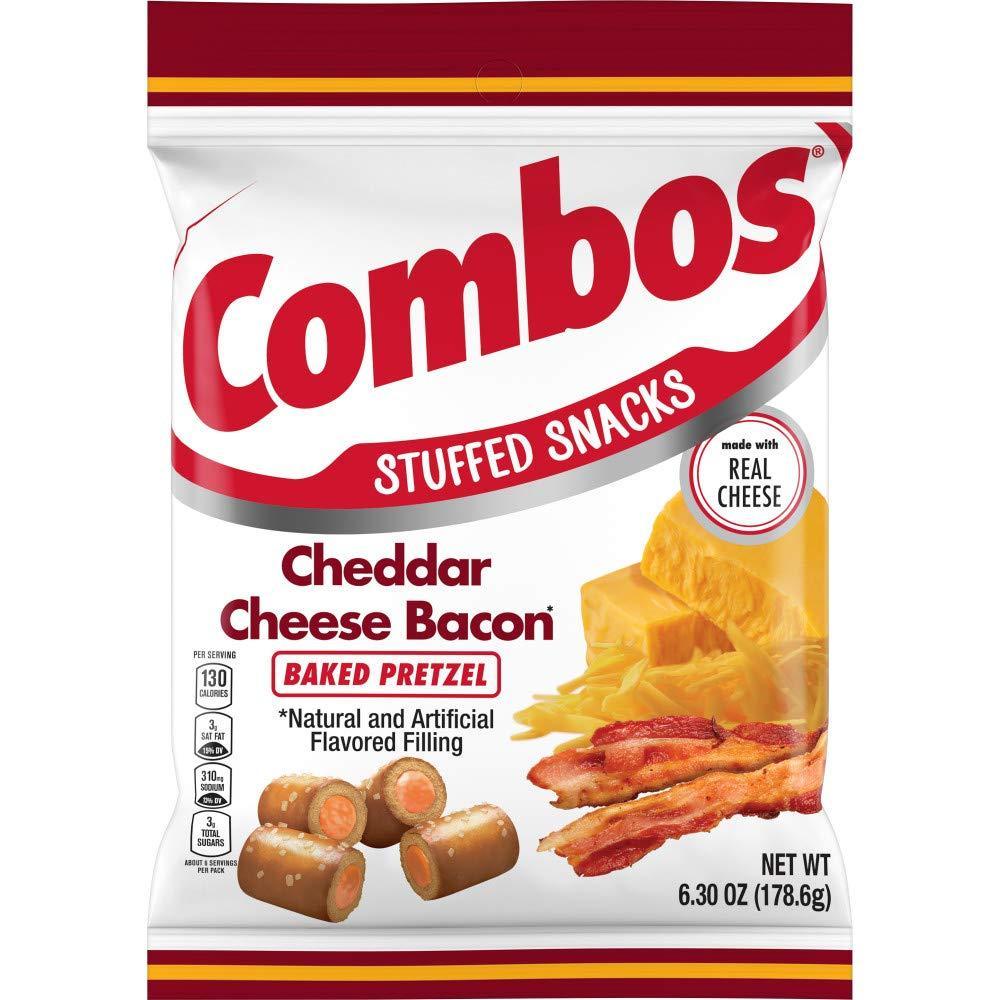 image:imageCOMBOS Cheese Snacks  Pepperoni Pizza Pretzel Baked Snack Packs Cheese Crackers Snacks 63Ounce Bag Bulk Box Pack of 12Cheddar Cheese Bacon Pretzel