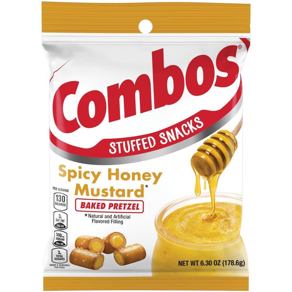 image:imageCOMBOS Cheese Snacks  Pepperoni Pizza Pretzel Baked Snack Packs Cheese Crackers Snacks 63Ounce Bag Bulk Box Pack of 12Spicy Honey Mustard Pretzel