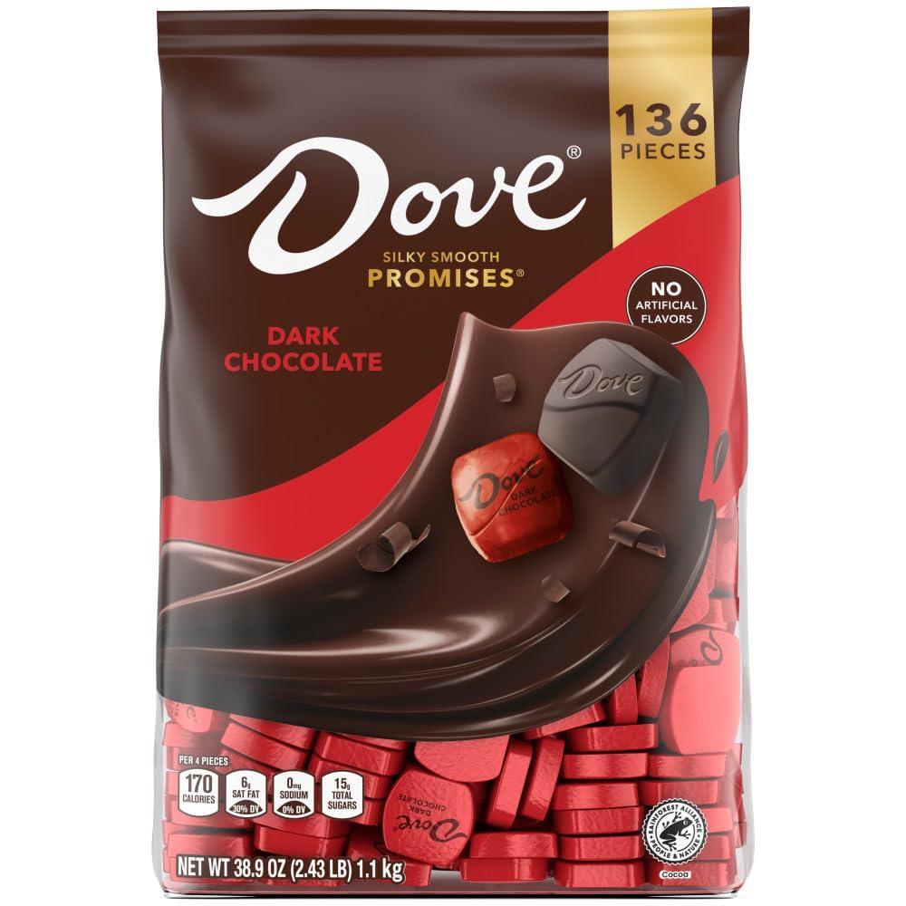 image:imageDOVE PROMISES Dark Chocolate Candy 136 Ct Bulk BagDark Chocolate