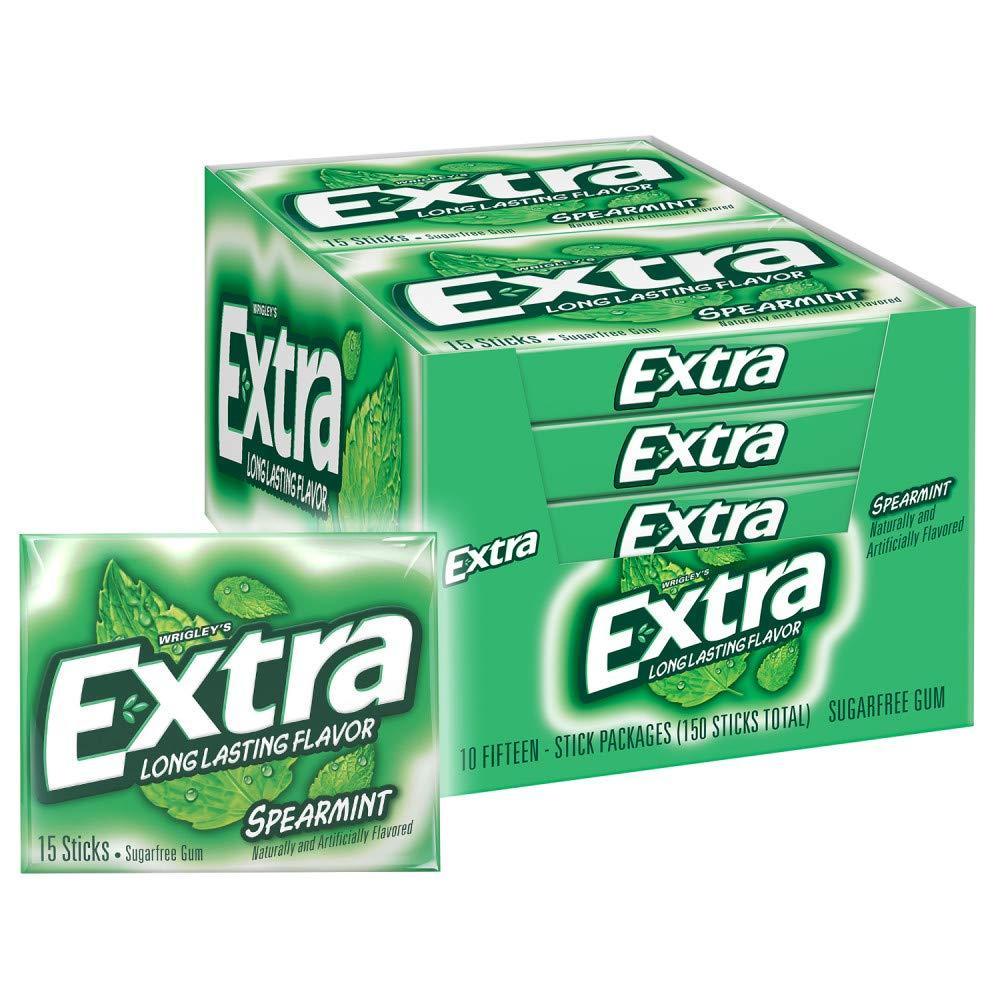 image:imageEXTRA Polar Ice Chewing Gum Packs Sugar Free Gum in Bulk for Fresh Breath 15 SticksSpearmint