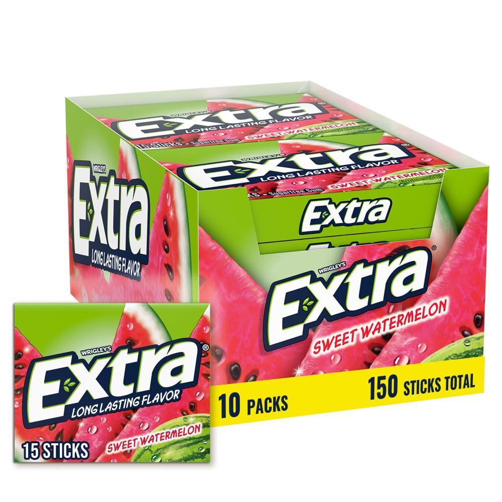 image:imageEXTRA Polar Ice Chewing Gum Packs Sugar Free Gum in Bulk for Fresh Breath 15 SticksWatermelon