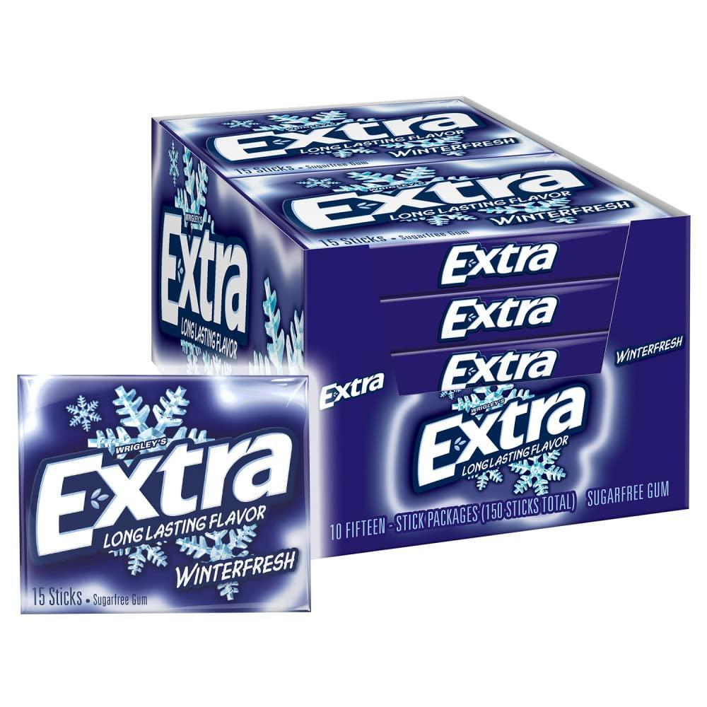 image:imageEXTRA Polar Ice Chewing Gum Packs Sugar Free Gum in Bulk for Fresh Breath 15 SticksWinterfresh