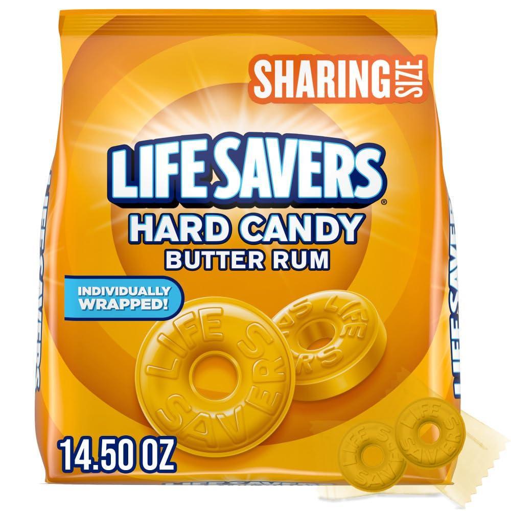 image:imageLIFE SAVERS Butter Rum Individually Wrapped Hard Candy 145Ounce Sharing Size Candy Bag Pack of 4145 Ounce Pack of 4