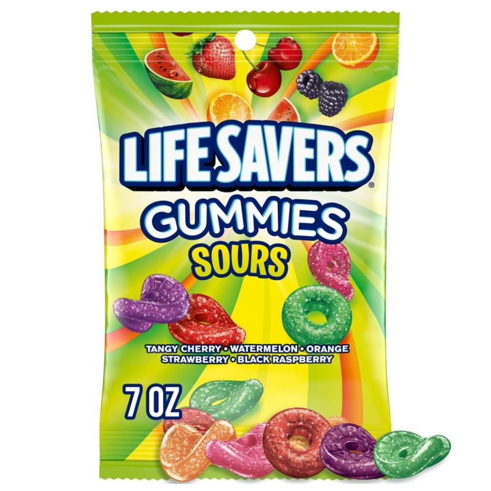 image:imageLIFE SAVERS Sour Gummy Candy Pack Individually Wrapped Candy Bulk Variety Flavors Box 12 Bags of Sour Gummies