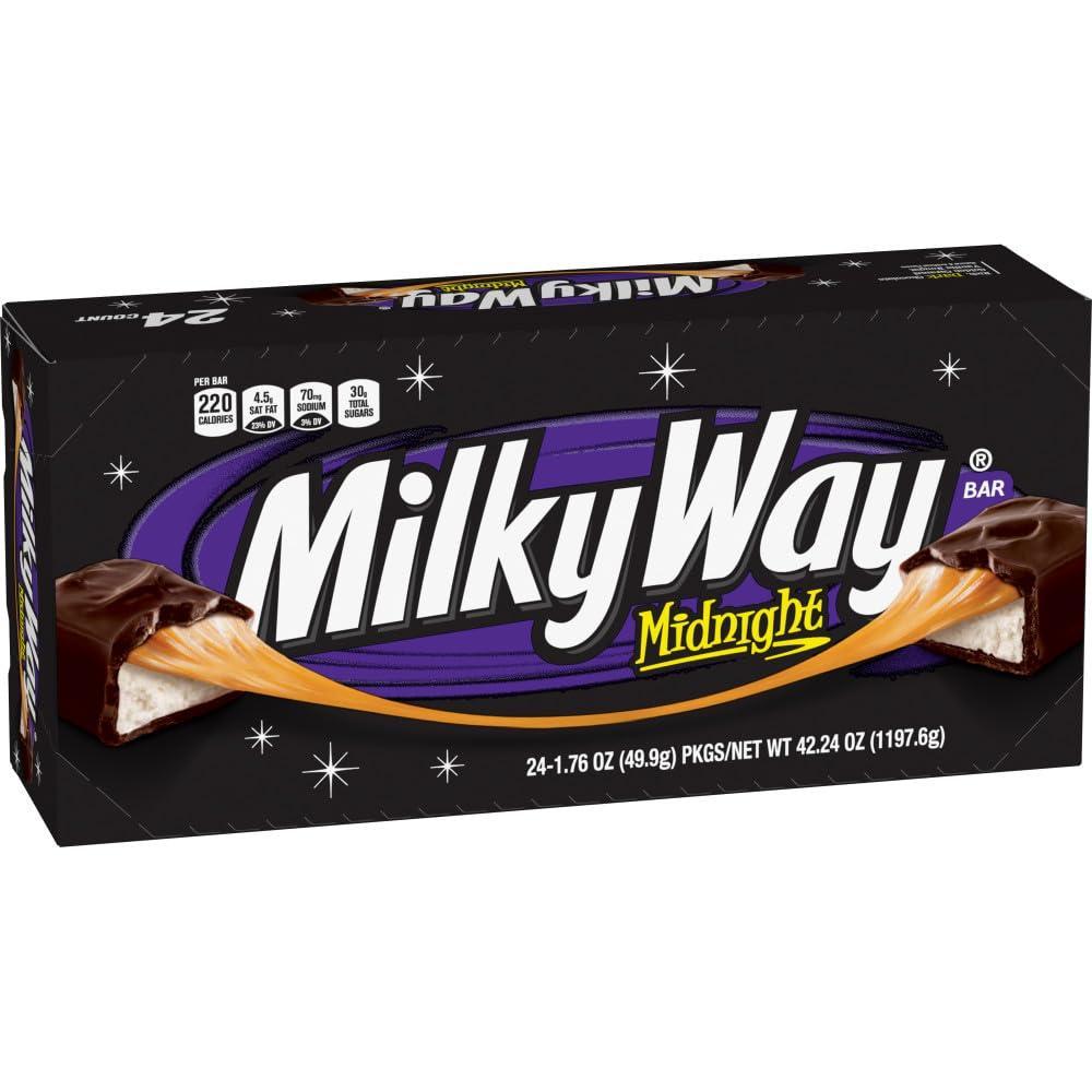 image:imageMILKY WAY Dark Chocolate Candy Bars Midnight Dark Full Size 176 oz Pack of 24 Chocolate Bars Bulk