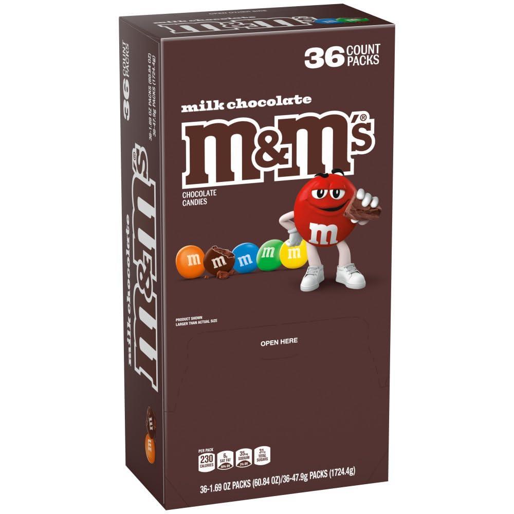 image:imageMampMS Milk Chocolate Candy Full Size 169 oz Bag Pack of 36 Bulk Candy Chocolate