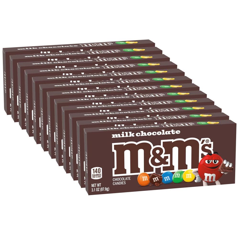 image:imageMampMS Milk Chocolate Candy Movie Theater Box 310 Ounce Pack of 1231 Ounce Pack of 12