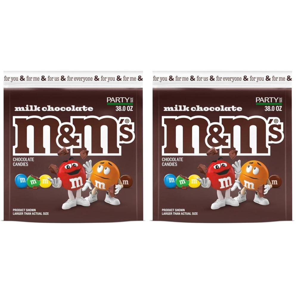 image:imageMampMS Milk Chocolate Candy Party Size 38 oz Bag38 Ounce Pack of 2