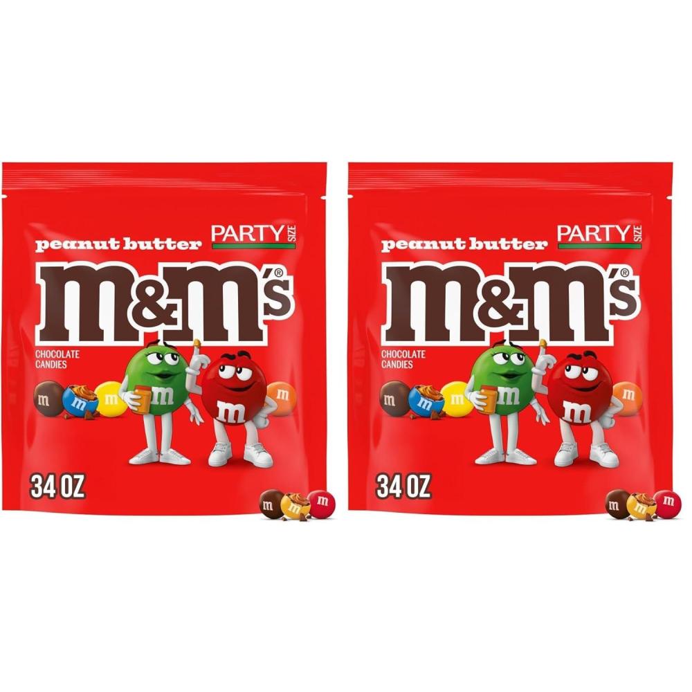 image:imageMampMS Peanut Butter Milk Chocolate Candy Party Size 34 oz Bag34 Ounce Pack of 2