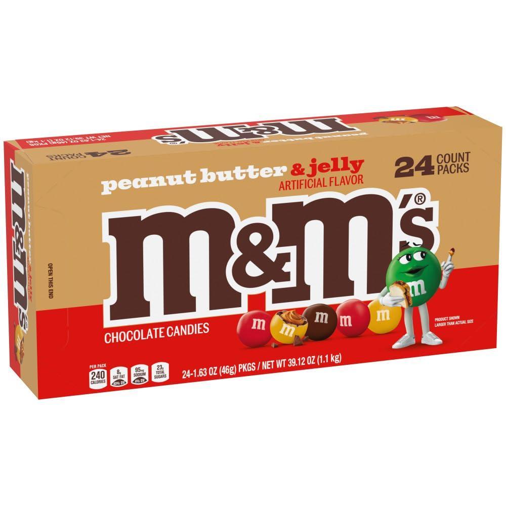 image:imageMampMS Peanut Butter amp Jelly Candy Single Size 16 Oz Packs Pack of 2416 Ounce Pack of 24