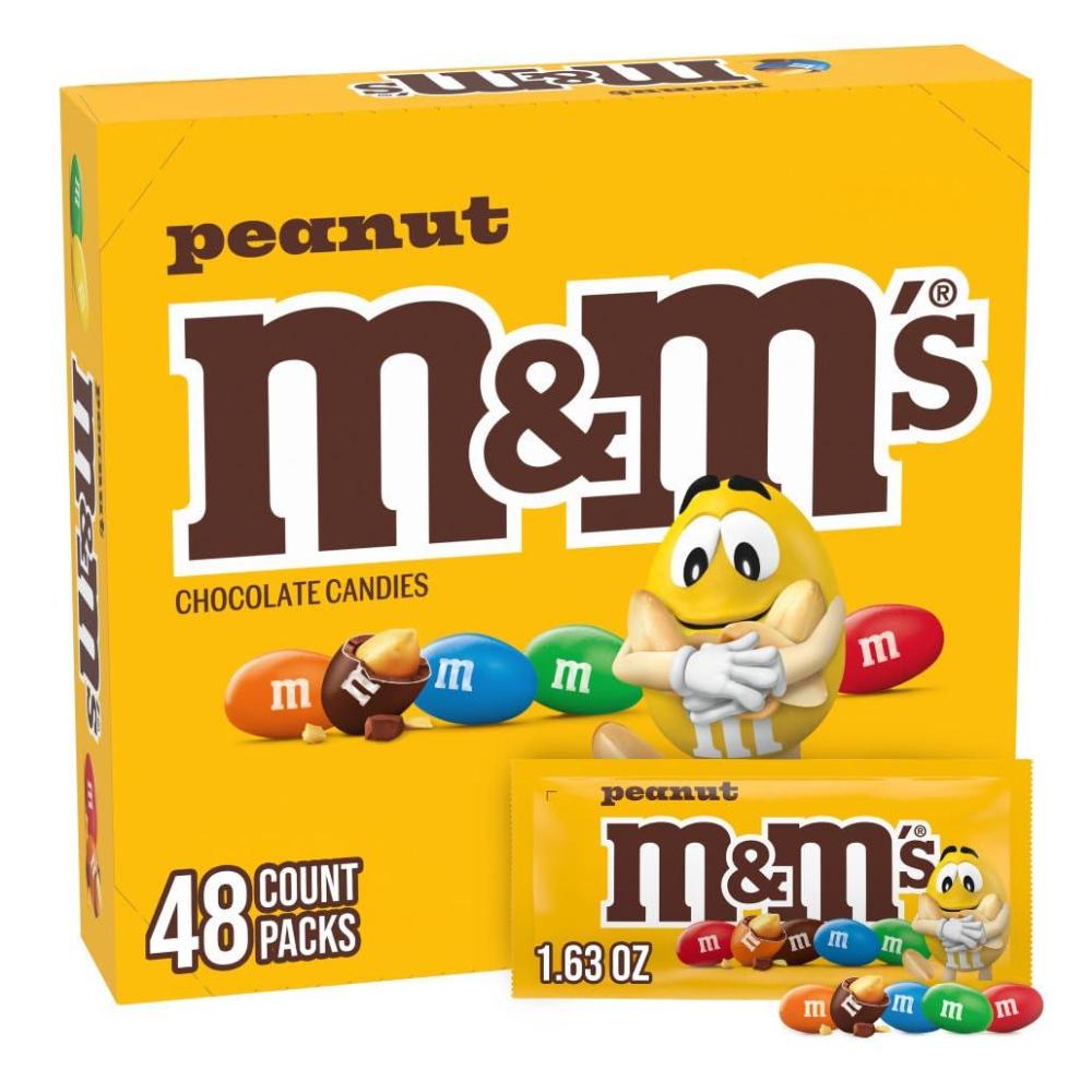image:imageMampMS Peanut Chocolate Candy Full Size 174 oz Bag Pack of 48 Bulk Candy Chocolate
