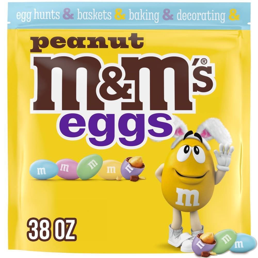 image:imageMampMS Peanut Milk Chocolate Assorted Pastel Easter Candy Bulk Party Size Resealable Pouch 38 oz BagPeanut