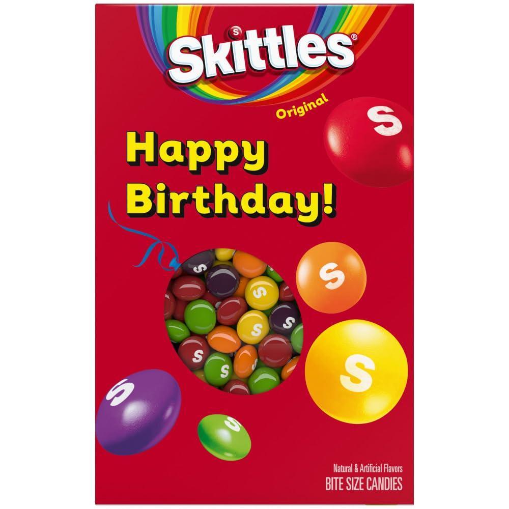 image:imageMampMS Peanut Milk Chocolate Candy Happy Birthday Card and Gift Box All in One Birthday Present for All Ages 1005 Oz BoxSkittles