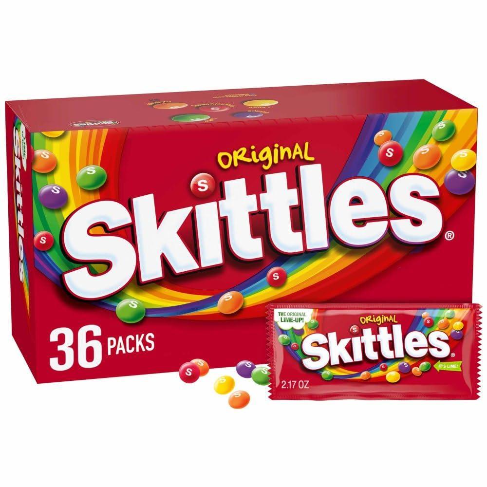 image:imageSKITTLES Candy Tropical Bulk Candy 217Ounce 36 Packs of Individually Wrapped Candy Bulk BoxOriginal