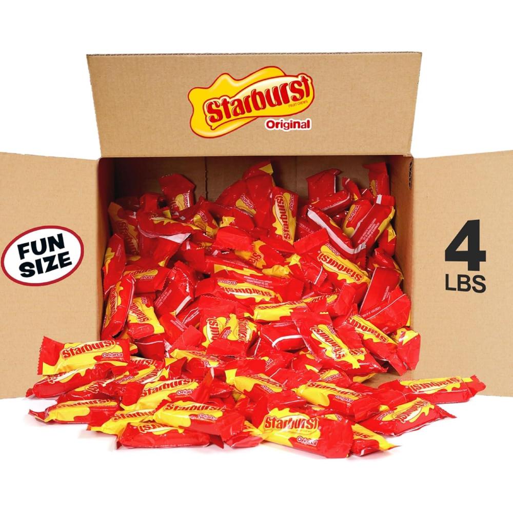 image:imageSTARBURST Fun Size Chewy Candy Bulk Pack  Bulk Candy Individually Wrapped 4 Pound Box 304 Pieces