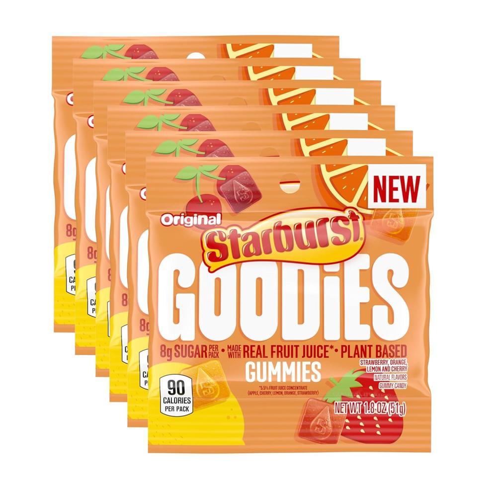 image:imageSTARBURST GOODIES FaveREDS PlantBased Fruit Gummy Candy 18 Oz BagOriginal