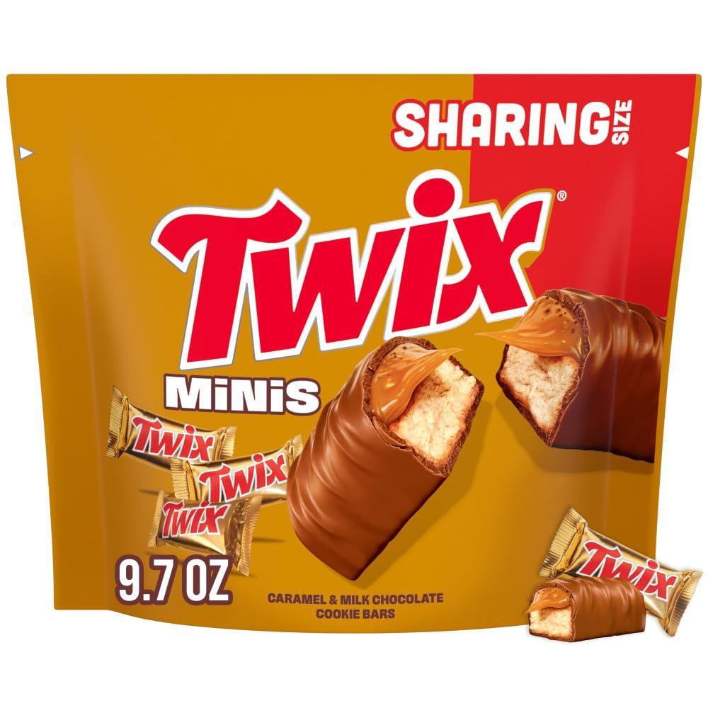 image:imageTWIX Caramel Minis Size Chocolate Cookie Bar Candy Bag 356 oz 95 piecesCaramel