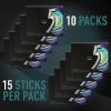 5 Gum Spearmint Rain Sugar Free Chewing Gum Bulk, 15 Stick Box (Pack of 10)(RPM Mint)