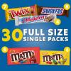 MARS CHOCOLATE SNICKERS, TWIX, MILKY WAY & 3 MUSKETEERS, Bulk Milk Chocolate Full Size Candy Bars, Halloween Chocolate Candy Variety Pack, 53.68 oz, 30 Bars