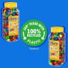 M&M’s Milk Chocolate and M&M’S Peanut Bulk Candy Jars, Assorted Chocolate Candies, Party Size Bulk Candy, Movie Night Snacks, Resealable and Recyclable, 48.5 Oz Total (Pack of 2)(Peanut)
