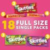 STARBURST Original & FaveRed and SKITTLES Original, Wild Berry, Sour and Tropical Chewy Candy Full Size Travel Essentials Variety Pack, 30 Count Bulk Box(18 Count)