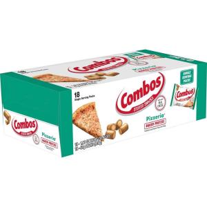 COMBOS Cheddar Cheese and Pretzels Snack Bags 1.8 Ounce, Pack of 18, Baked Pretzel and Cheese Snacks COMBOS Bulk Box(Pizzeria)