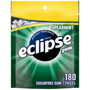 ECLIPSE Spearmint Chewing Gum Sugar Free, Mint Gum Bulk Pack, 8.8 Ounce (180 Piece Bag)(180 Count (Pack of 1))