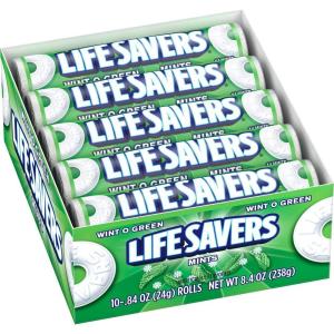 LIFE SAVERS Butter Rum Hard Candy Bulk, 1.14 ounce (20 Single Packs)(Wint-O-Green)