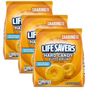 LIFE SAVERS Butter Rum Individually Wrapped Hard Candy, 14.5-Ounce Sharing Size Candy Bag (Pack of 4)(14.5 Ounce (Pack of 12))