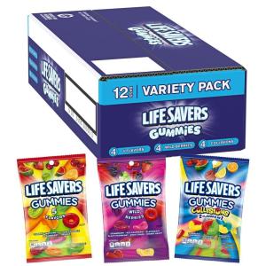 LIFE SAVERS Wild Berry Gummy Candy Variety Pack, Assorted Candy Variety Pack, Bulk, 7 oz (12 Bags of Gummies)(Gummy Variety)
