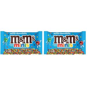 M&M’S MINIS Milk Chocolate Candy, Bulk Candy, 3 lbs Bag(48 Ounce (Pack of 2))