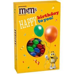 M&M’S Peanut Milk Chocolate Candy Happy Birthday Card and Gift Box All in One Birthday Present for All Ages, 10.05 Oz Box(M&M’s Peanut)