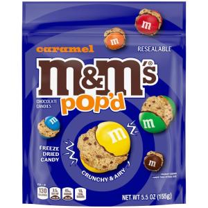 M&M’S Pop’d Caramel Chocolate Crunchy Freeze-Dried Candy 5.5 Oz Resealable Bag