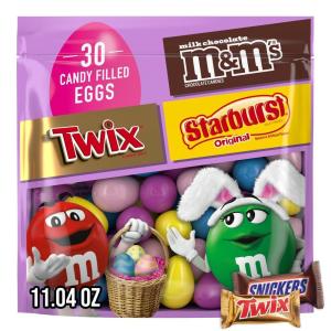 M&M’S, SKITTLES Original, SNICKERS, MILKY WAY & STARBURST Chocolate and Fruity Easter Candy for Easter Baskets and Eggs, 27.27 Ounce Bag(30 Count (Pack of 1))