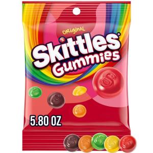 SKITTLES GUMMIES Sour Gummy St Patrick’s Day Candy Green Grab and Go Pack, 5.8 oz Bag, Pack of 12(Original)