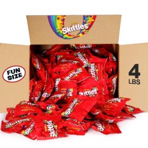 SKITTLES Original Fun Size Chewy Candy Bulk Pack, 4 Pound Box(Original)