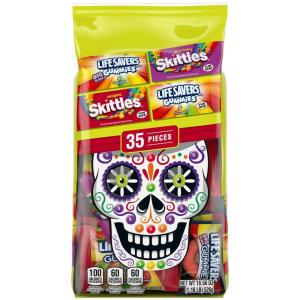 SKITTLES Original & Wild Berry, Starburst Original & FaveReds Fun Size Chewy Candy, Assorted Variety, Candy Bulk Individually Wrapped, 32.28 Oz Jumbo, Bulk Bag(35pc)