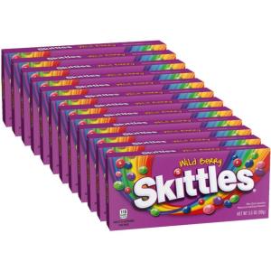 SKITTLES Wild Berry Chewy Candy Theater Box, 3.5 oz Box (Pack of 12)(3.5 Ounce (Pack of 12))