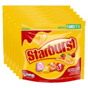 STARBURST Original Full Size Fruit Chews Candy Bulk, Chewy Candy for Parties, 2.07 oz (36 Single Packs)(Original)