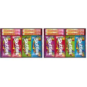 STARBURST Original & FaveRed and SKITTLES Original, Wild Berry, Sour and Tropical Chewy Candy Full Size Travel Essentials Variety Pack, 30 Count Bulk Box(30 Count (Pack of 2))