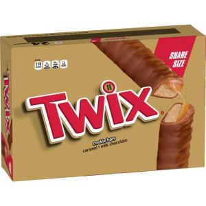 TWIX Caramel Chocolate Cookie Candy Bars, Bulk Candy Pack, Share Size, 3.02 Oz Bars (Pack of 24)(3.02 Ounce (Pack of 24))
