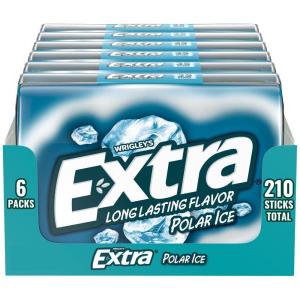 EXTRA Spearmint Sugar Free Chewing Gum Mega Packs – 35 Stick (Pack of 6)(Polar Ice)