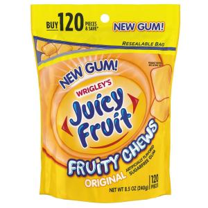 JUICY FRUIT Gum – Original Bubble Gum Bulk Pack, 40-Piece Bottle (4 Pack)(Fruit)