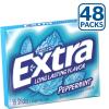 EXTRA Chewing Gum Sugar-Free, Spearmint Flavor, 8 ct/Box, Pack of 6 (48 Count Total) Bulk, Mint Gum(Peppermint)