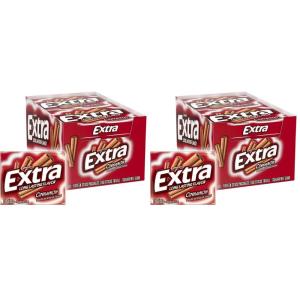Extra Cinnamon Sugarfree Gum Bulk, Individually Wrapped, Perfect for Fresh Breath at School, Work, and Travel, 15 Count, 10 Pack(15 Count (Pack of 20))