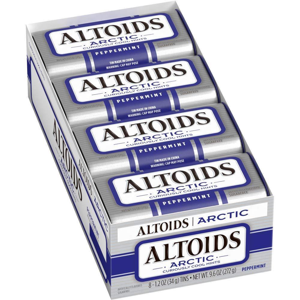 image:imageALTOIDS Arctic Strawberry Breath Mints Hard Candy Bulk 12 oz Tin Pack of 8Peppermint