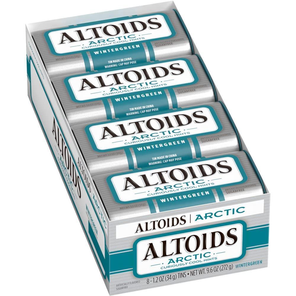 image:imageALTOIDS Arctic Strawberry Breath Mints Hard Candy Bulk 12 oz Tin Pack of 8Wintergreen